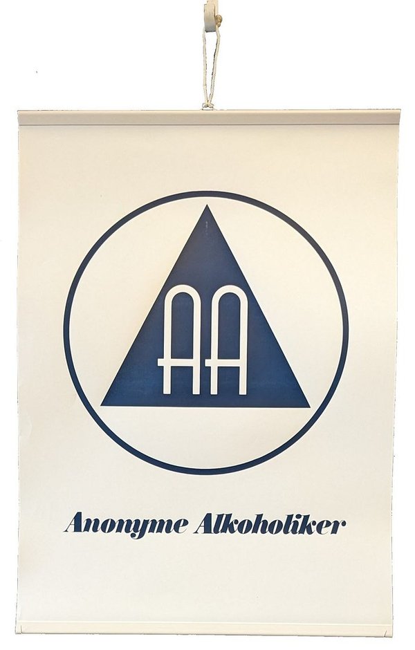 AA-Logo mit Schriftzug Anonyme Alkoholiker , 35 x 50 cm
